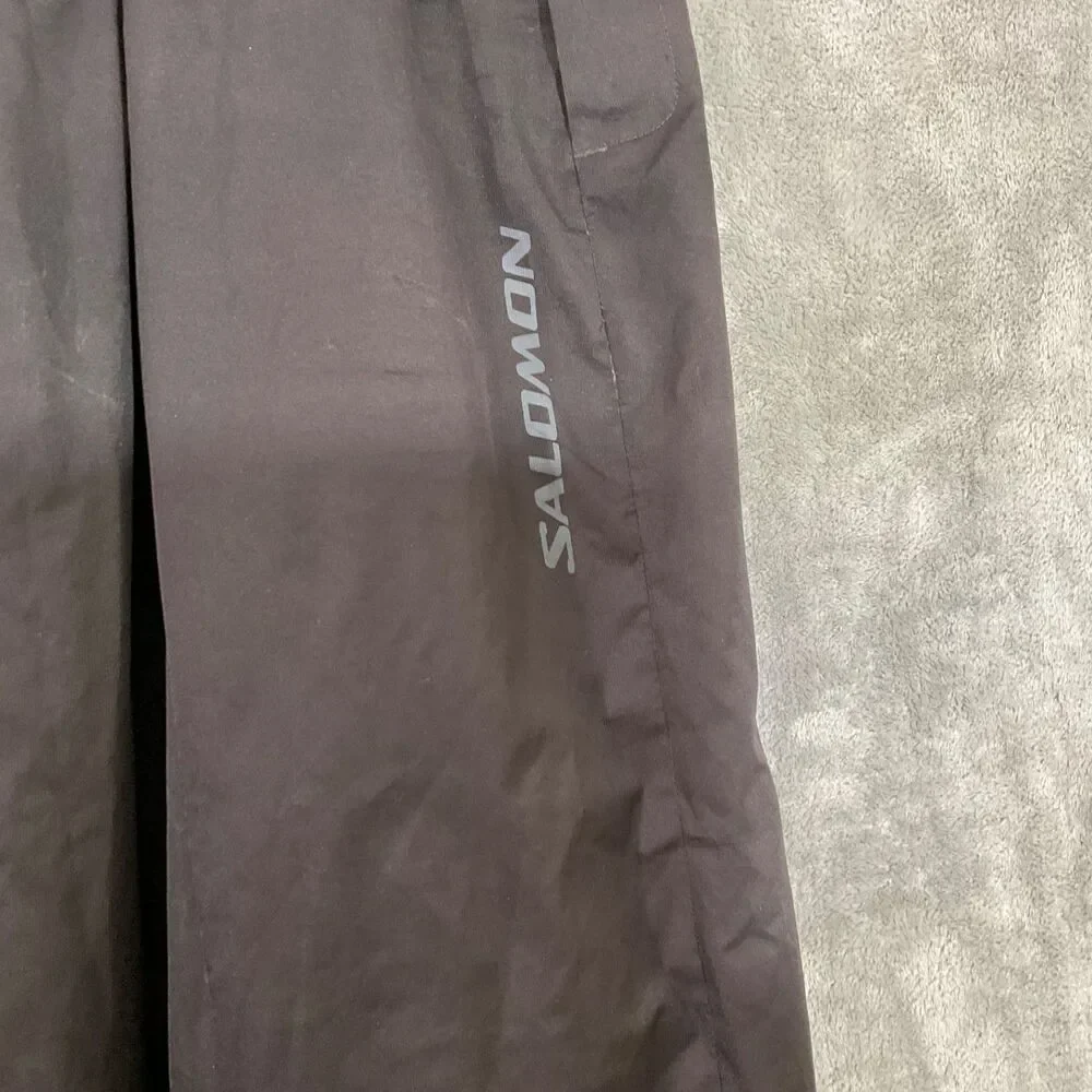 Salomon Double Insulated pants Men's Size 28x 30” Black Snowboard Ski Waterproof